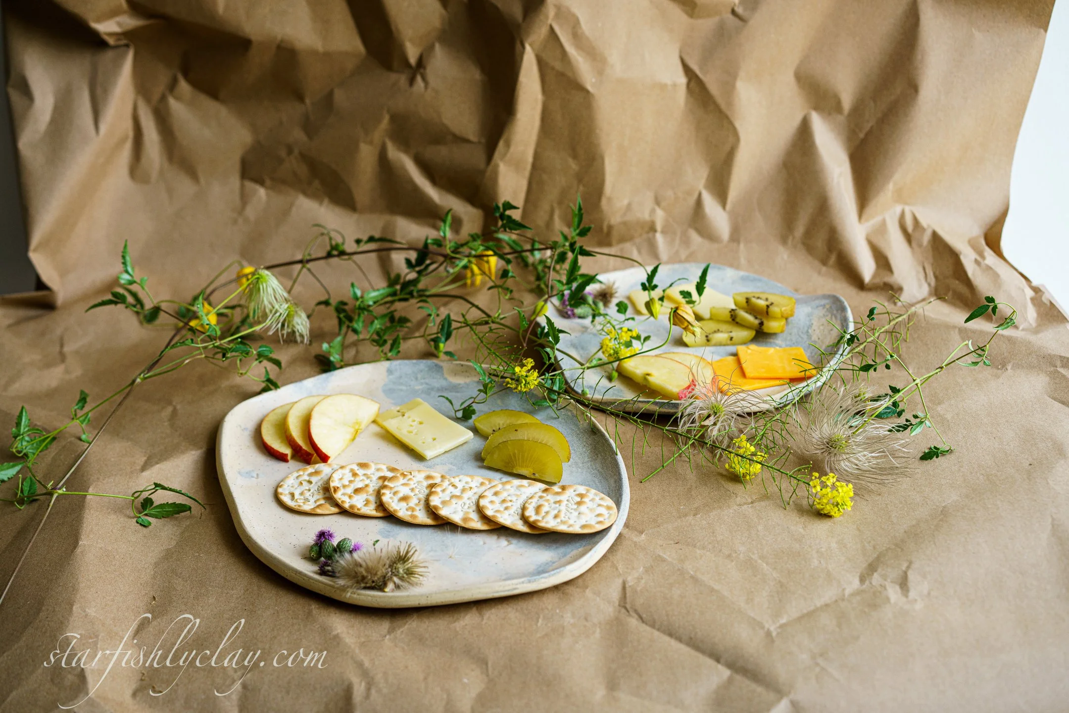Handmade Charcuterie Plates.  Pottery made in Calgary, Alberta, Canada.