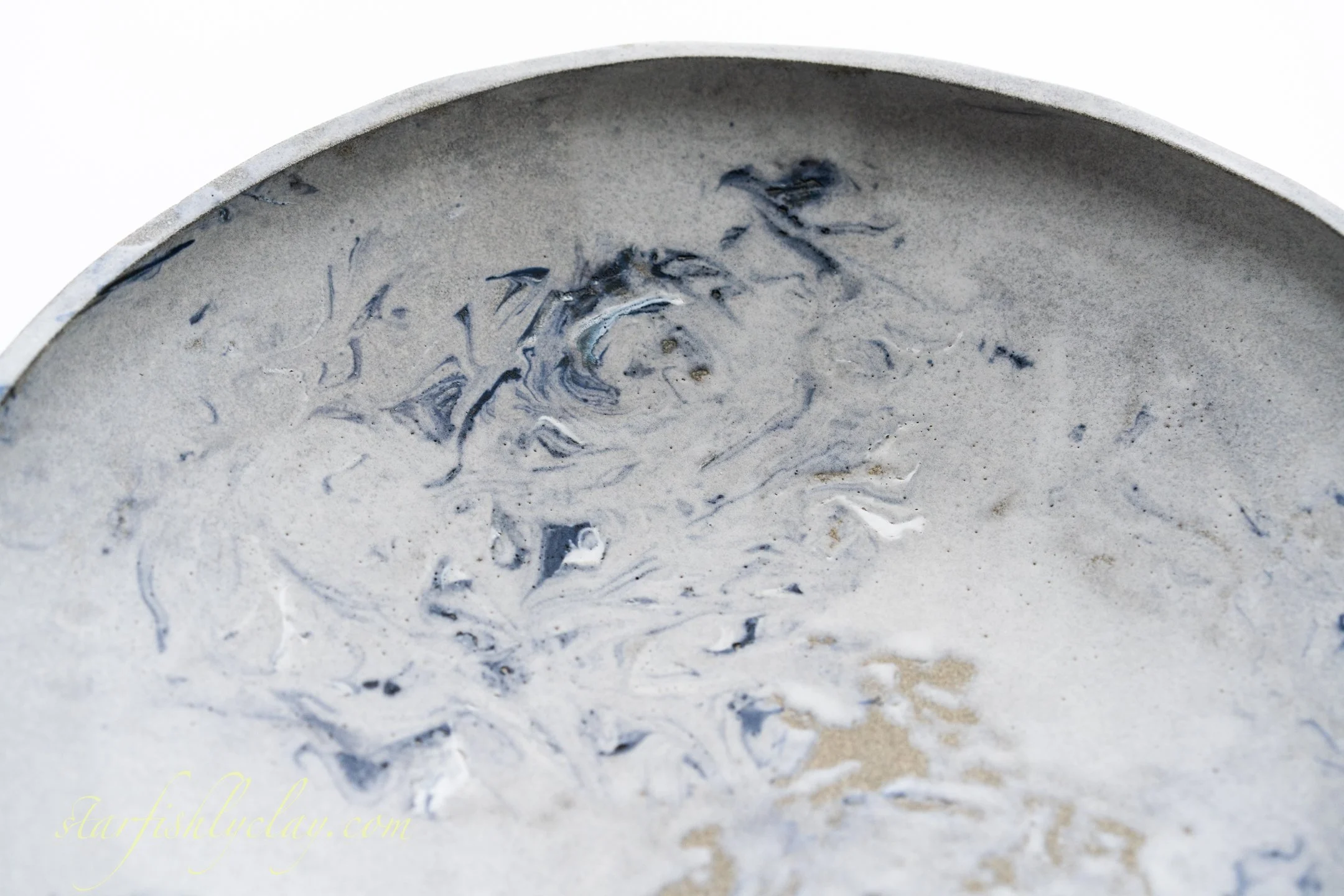 Mist & Marble 14" Bowl.  YYC.  Handmade Pottery. Made in Alberta.  Made in Canada.  Artisanal Ceramics.
