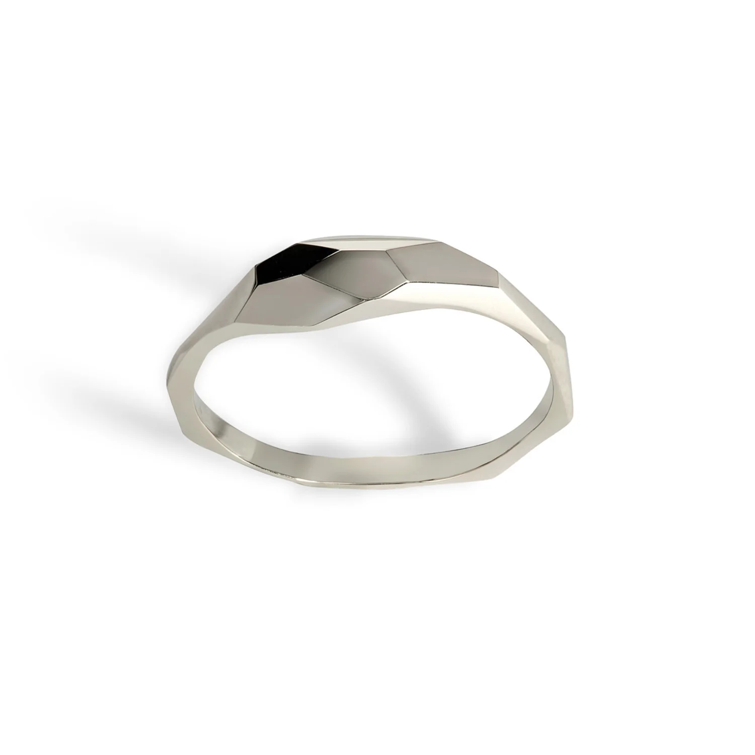 Silver Geometric Ring