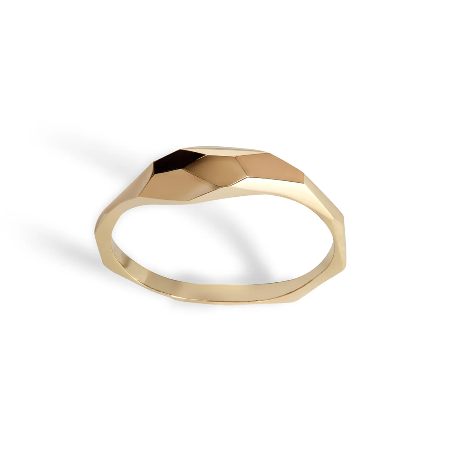 Yellow Gold Geometric Ring