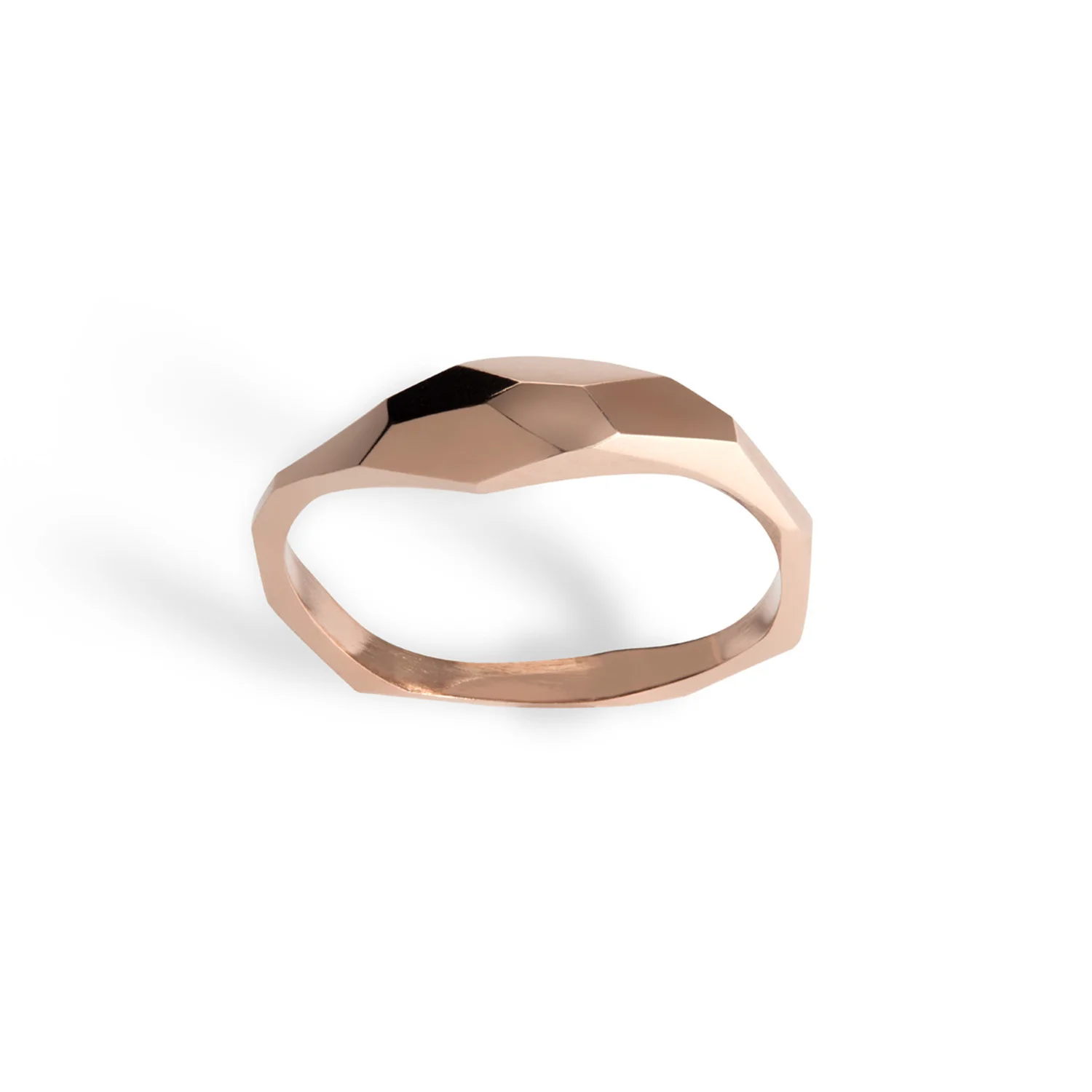 Rose Gold Geometric Ring