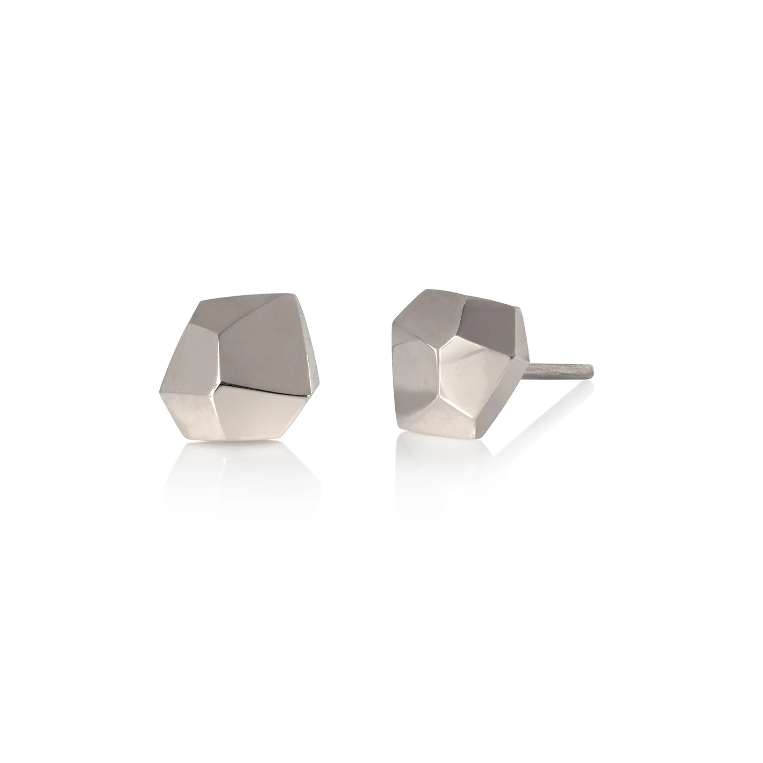 Silver Nugget Studs