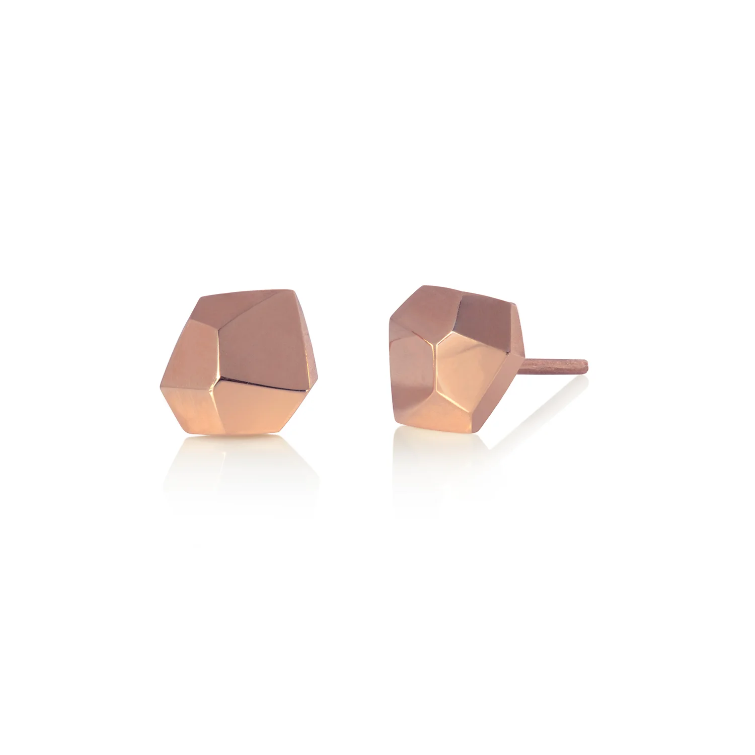 Rose Gold Nugget Studs
