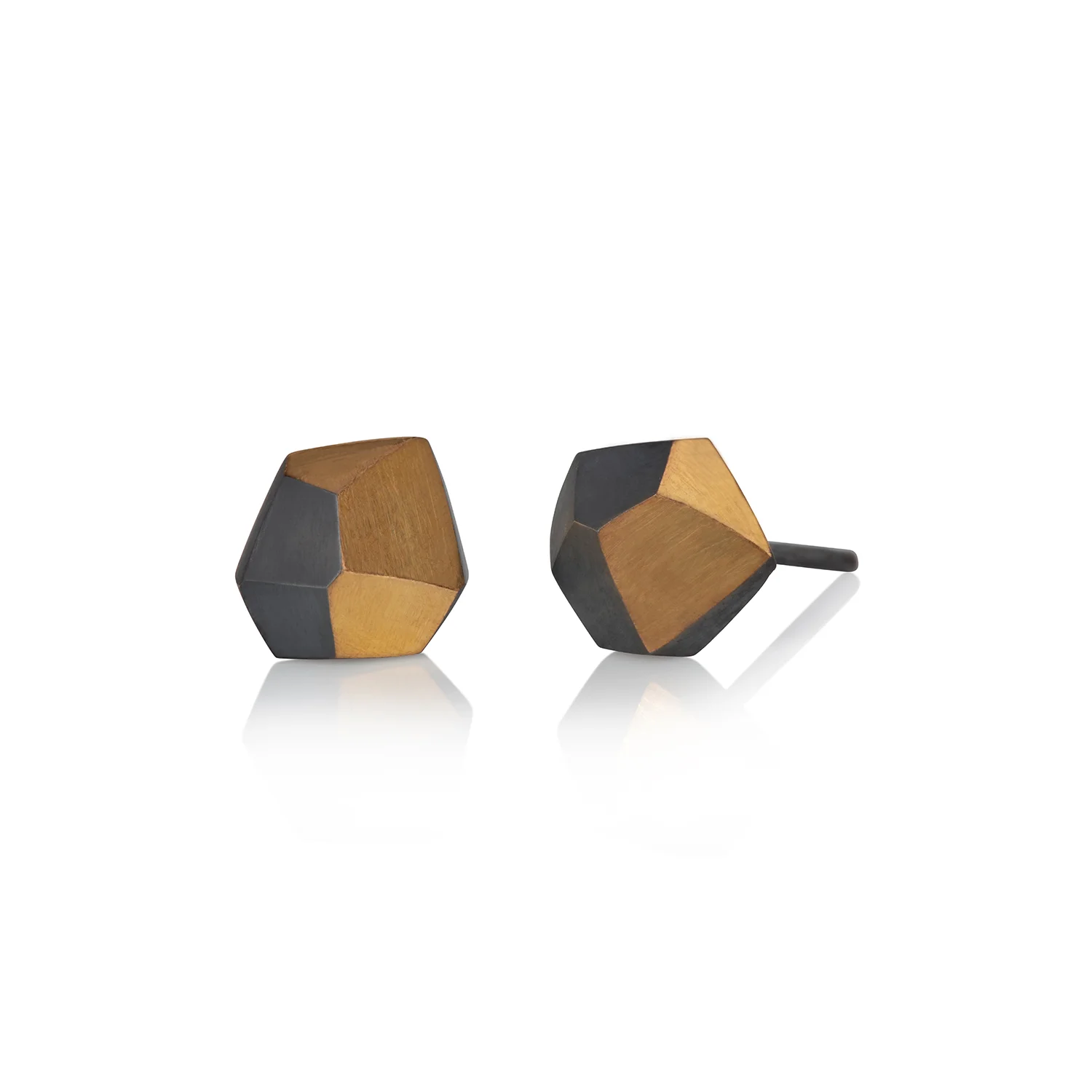 Silver and Gold Nugget Studs