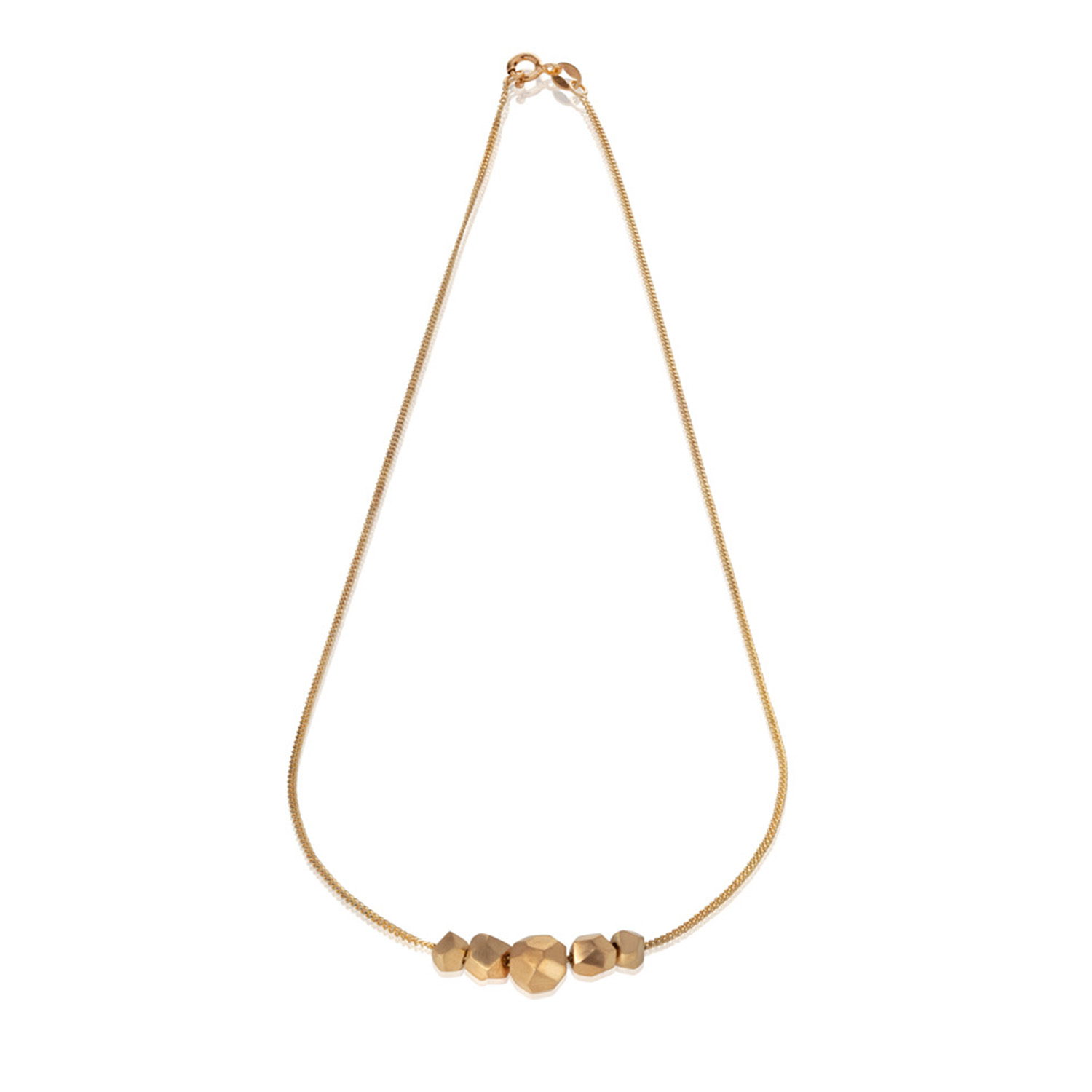 Gold Multi Nugget Necklace