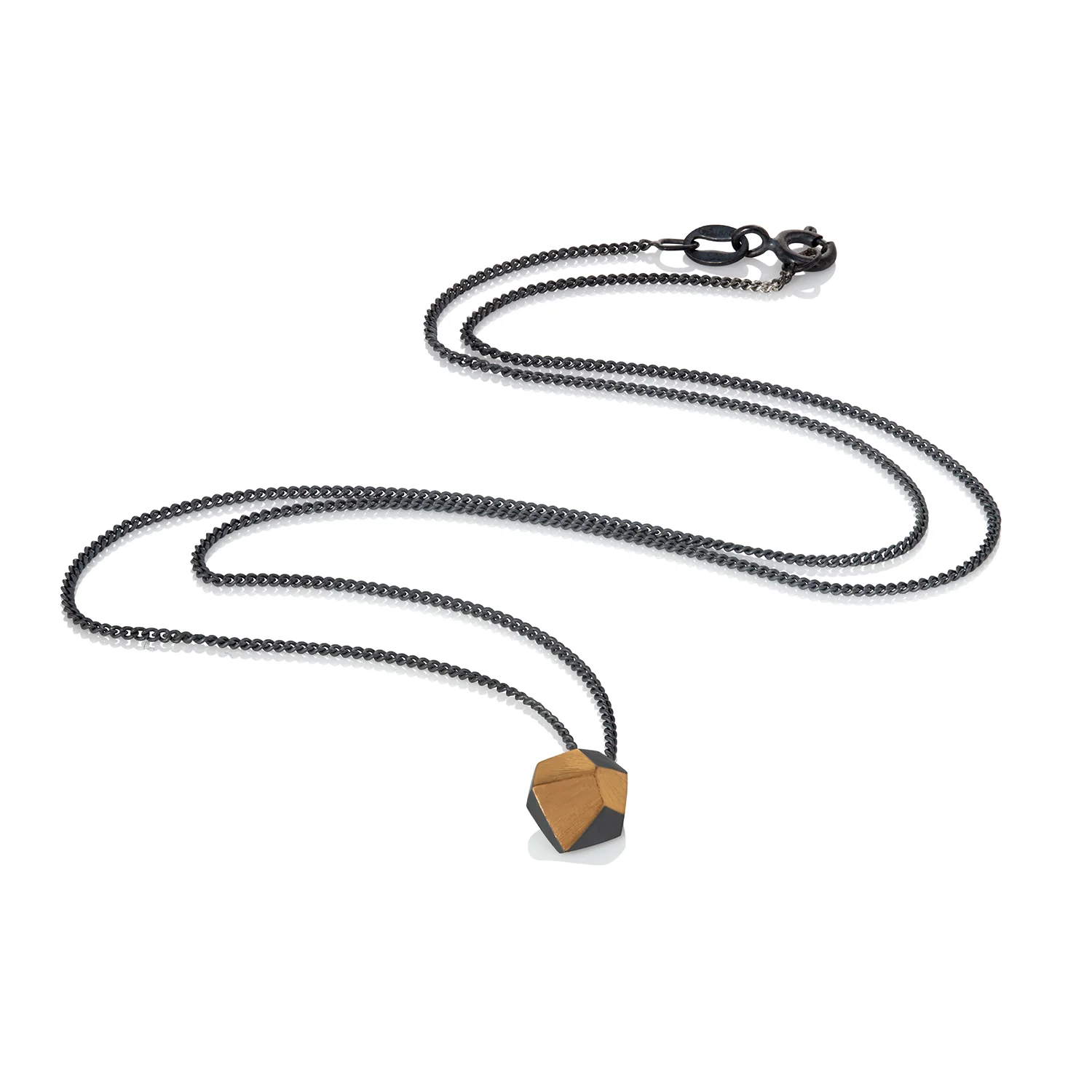 Silver and Gold Nugget Necklace