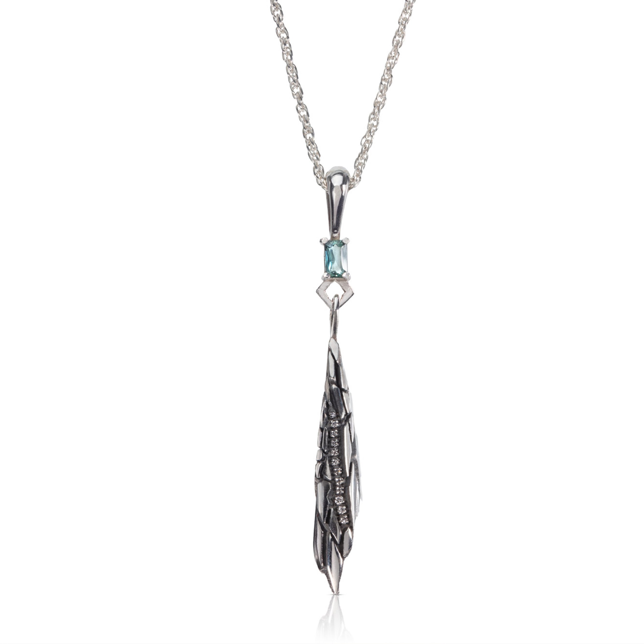 Earthquake Sapphire & Diamond Shard Necklace