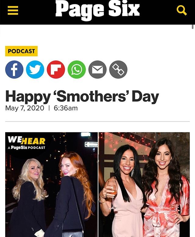 Happy Smother&rsquo;s day!  Check out this podcast on Page Six to hear from your favorite Mother daughter Duos! And don&rsquo;t forget to get &lsquo;A Bond That Lasts Forever&rsquo; on Amazon for your mom or daughter this Mother&rsquo;s Day ❤️❤️ .
#.