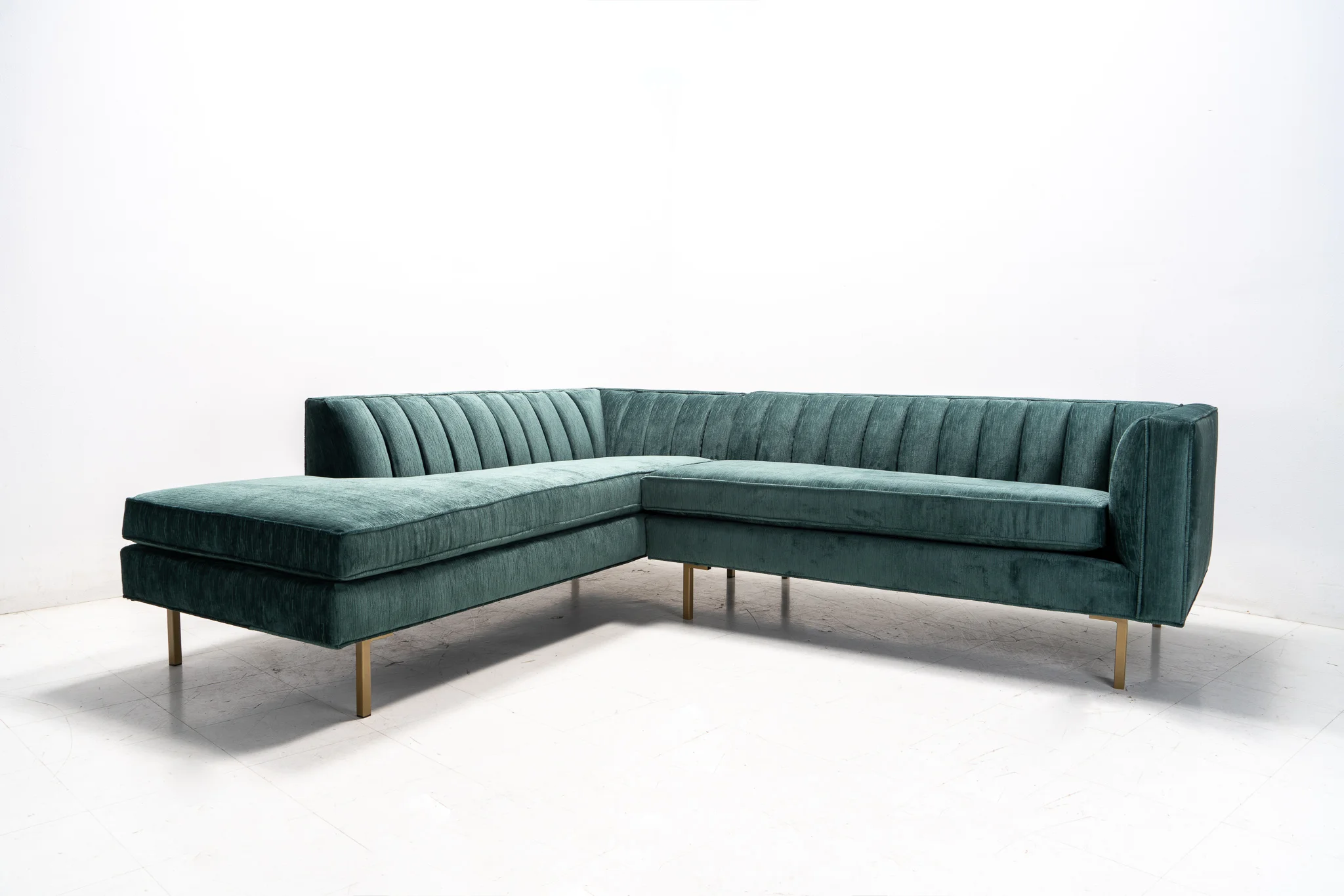 Channel Tuft Sectional Chaise