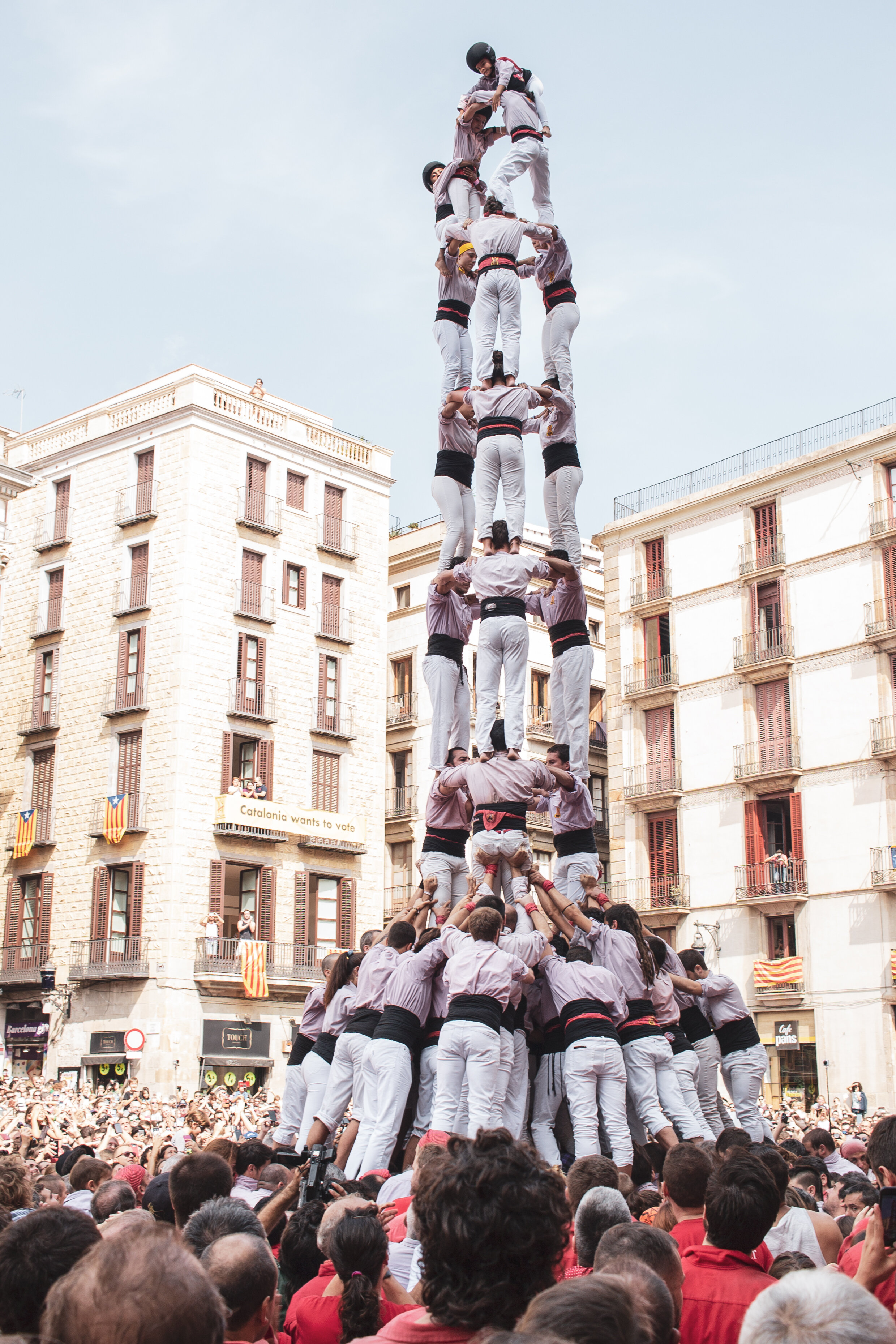  Hit a city festival, like La Mercè in September. Catalans celebrate their culture with parades, dancing, music, and the famous human towers, a tradition that dates back to the 18th century 