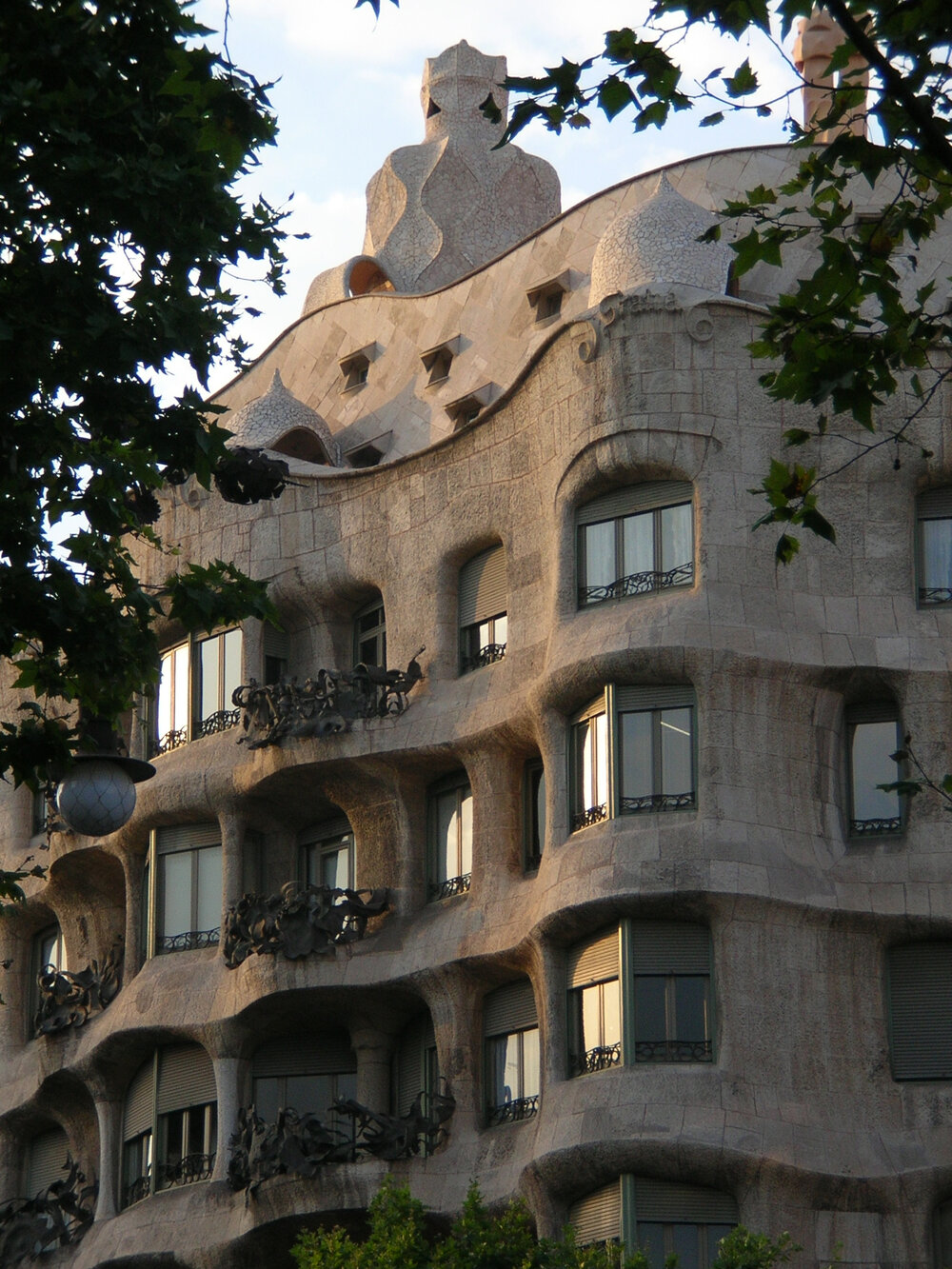  Visit La Pedrera, a modernist apartment building built in the early 1900’s by Gaudí, which manages to look futuristic even by today’s design standards. The rooftop chimneys are actually sculptures 