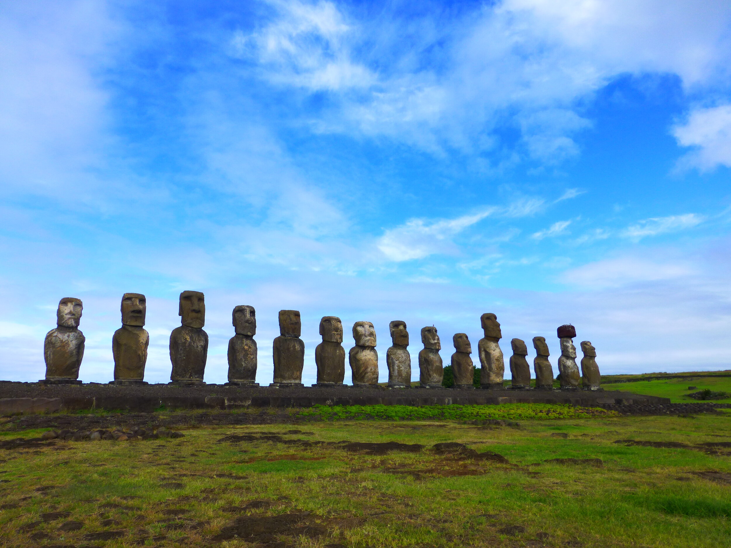 Take a trip to Easter Island and see the ancient stone statues  (moai)  created by the early Rapa Nui people - there are over 1,000 on the island  