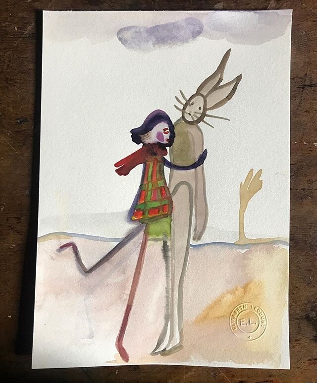 &ldquo;Foreign Love&rdquo; for the wonderful @artistsupportpledge iniatiated by @matthewburrowsstudio. My watercolour is for sale at &pound; 125 (plus postage if outside the UK), June 2020, 24 x 17 cm. Please DM me if you are interested.... Here the 