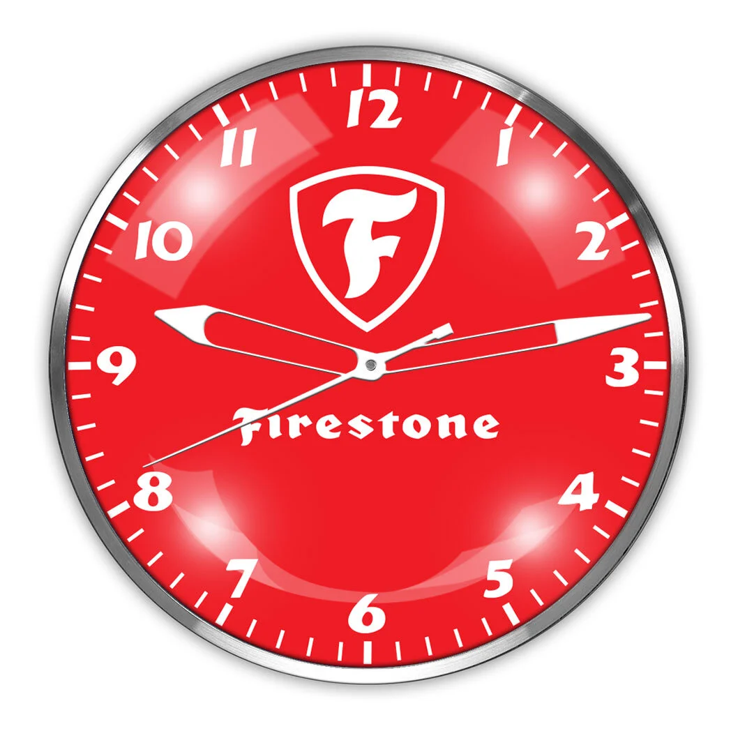 FIRESTONE ROUND PAM CLOCK — PAM CLOCK CO.