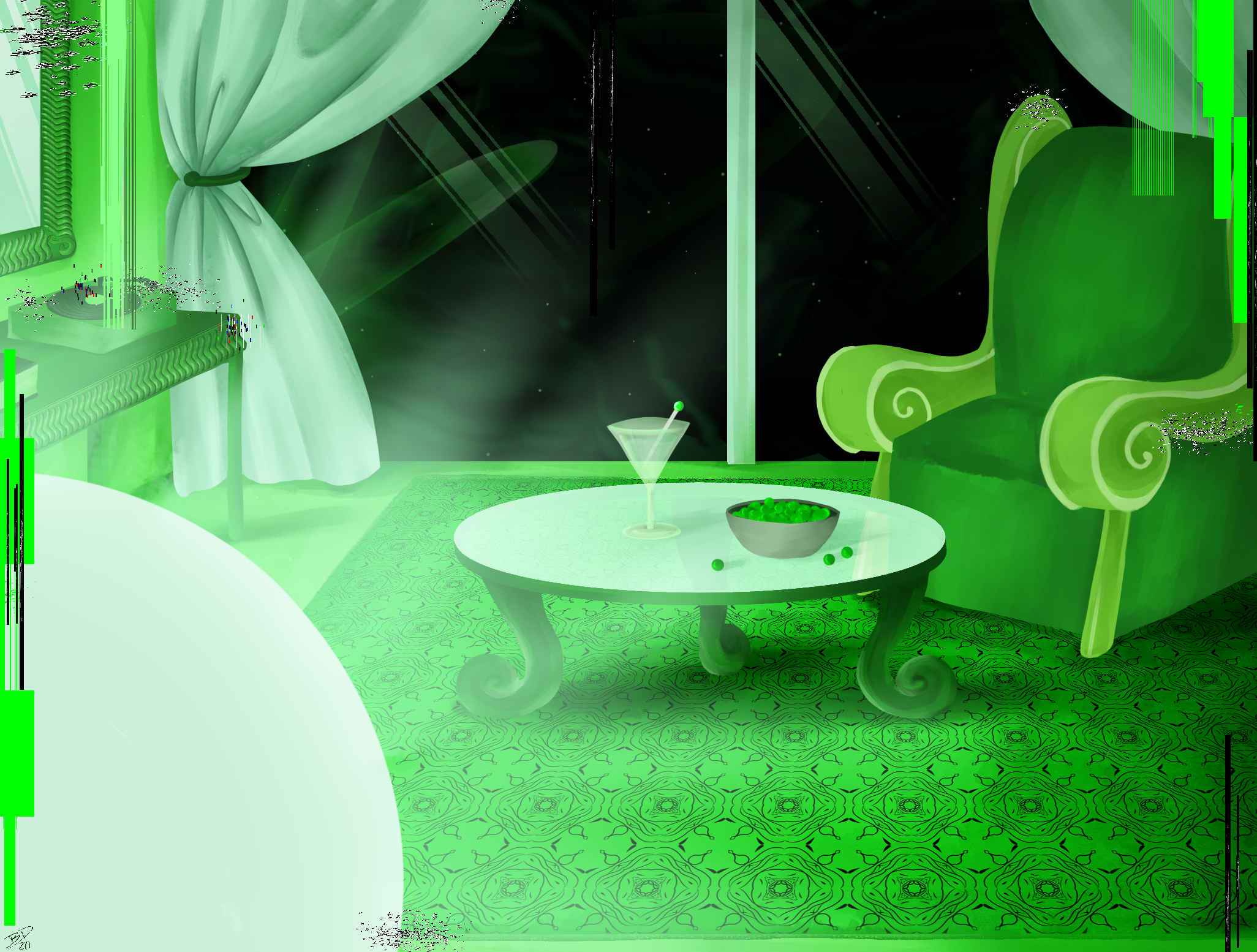 White Host, Green Room