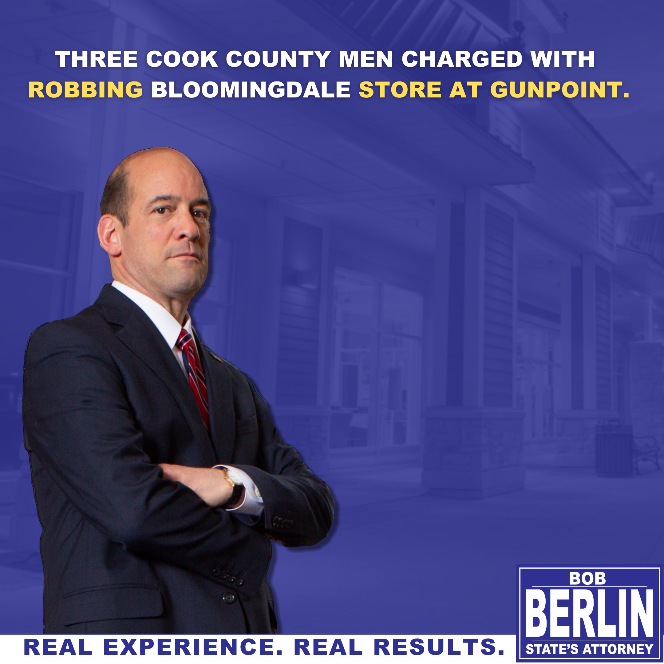 Three Cook County Men Charged for Robbing Bloomingdale Store at Gunpoint. 