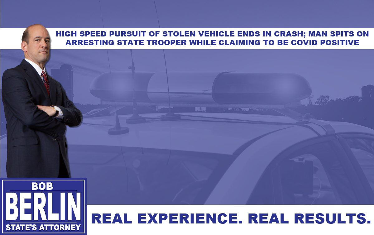 Chicago man arrested; charged with fleeing in a stolen motor vehicle and spitting on State Trooper