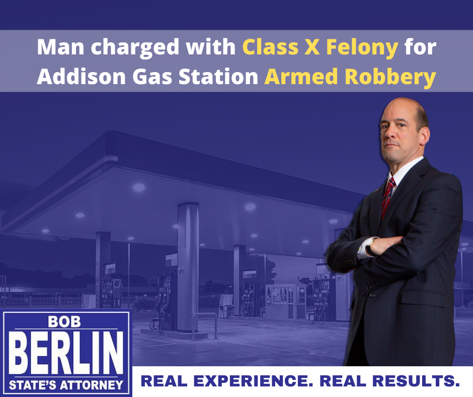 Bond Set for Chicago Man Charged with Armed Robbery of Addison Gas Station