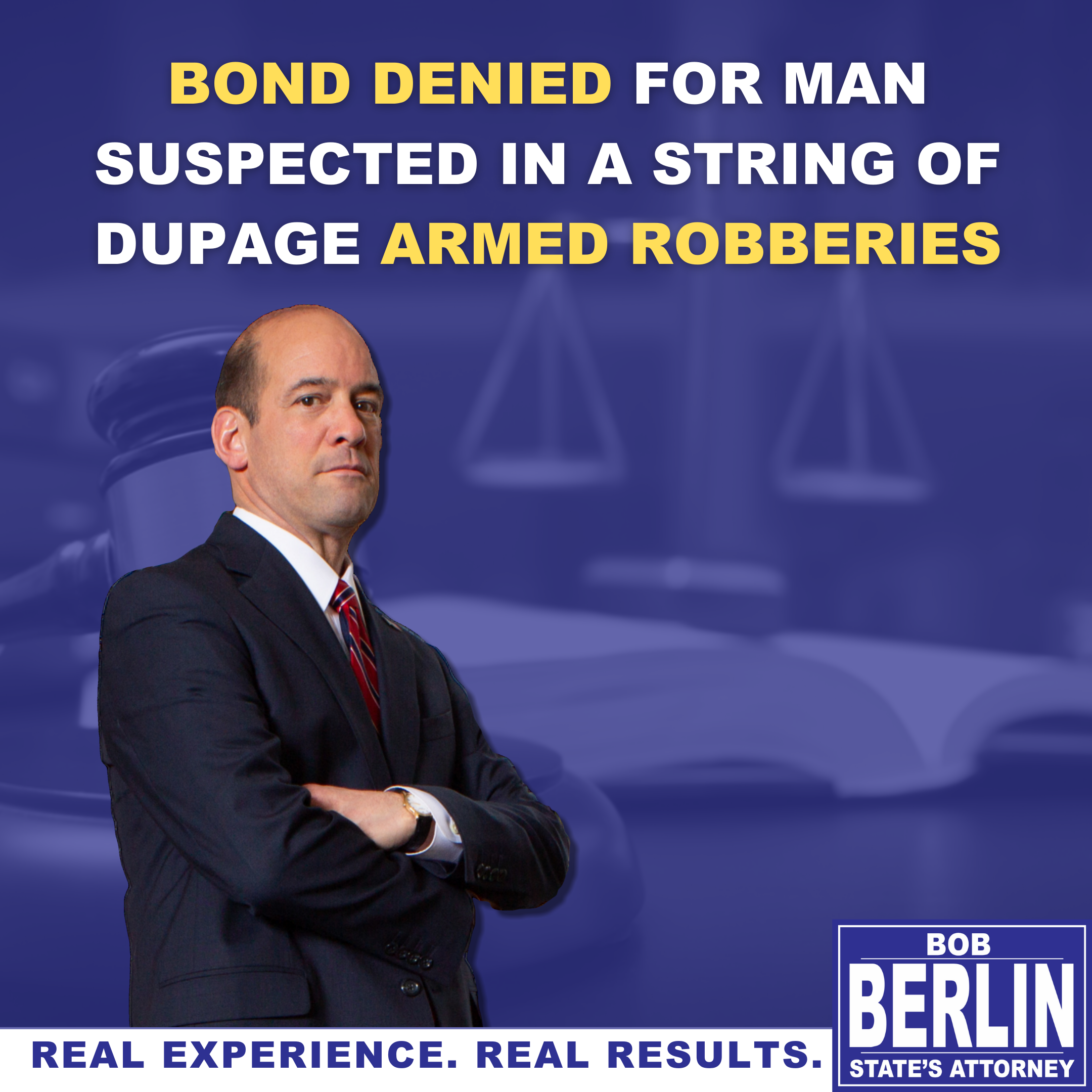 Bond Denied for Bensenville Man Suspected in a String of Armed Robberies 