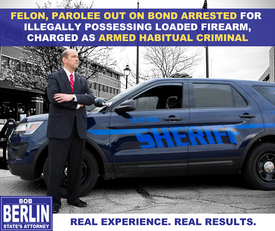 Felon, Parolee Out on Bond Arrested with Loaded Firearm