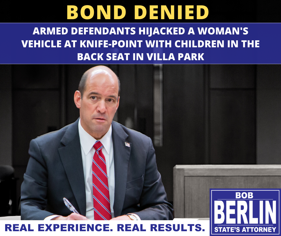 Bond Denied - Hijackers Armed with Knife Take Car With Children in Back Seat