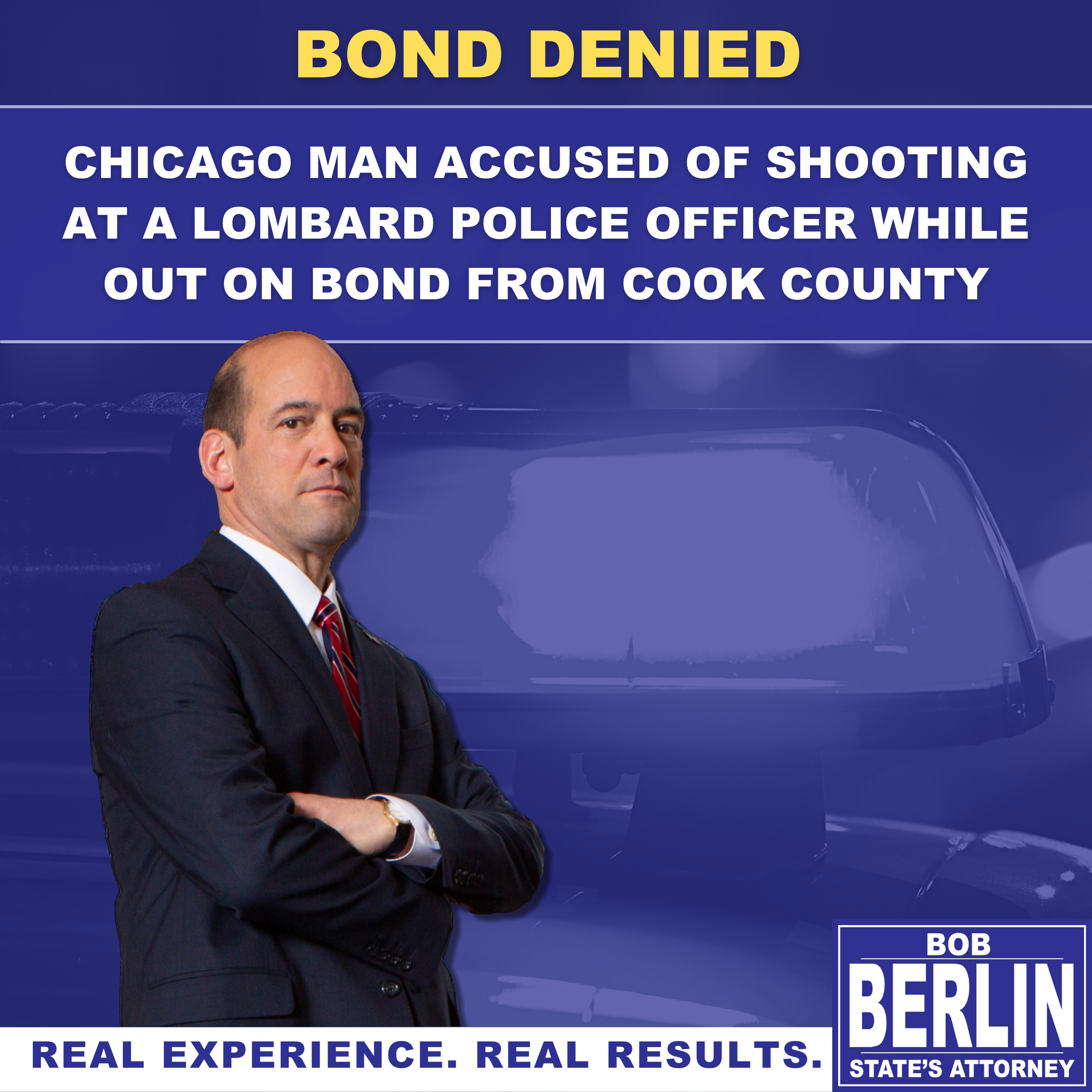 Bond Denied for a Chicago Man Accused of Shooting at a Lombard Police Officer.