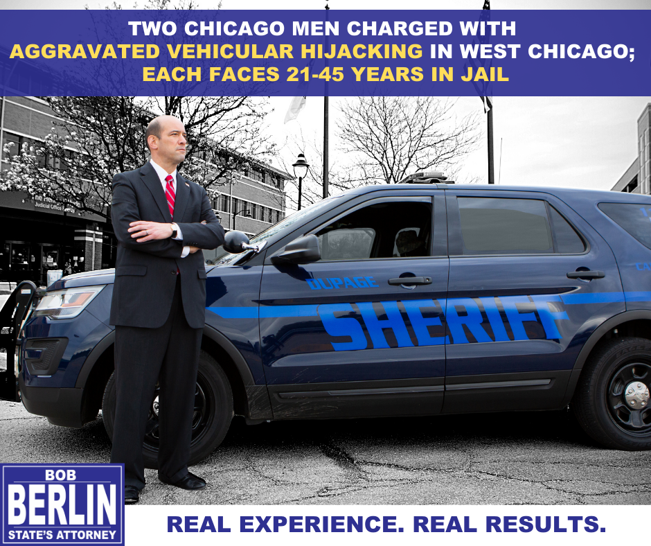 Two Chicago Men Charged With West Chicago Aggravated Vehicular Hijacking