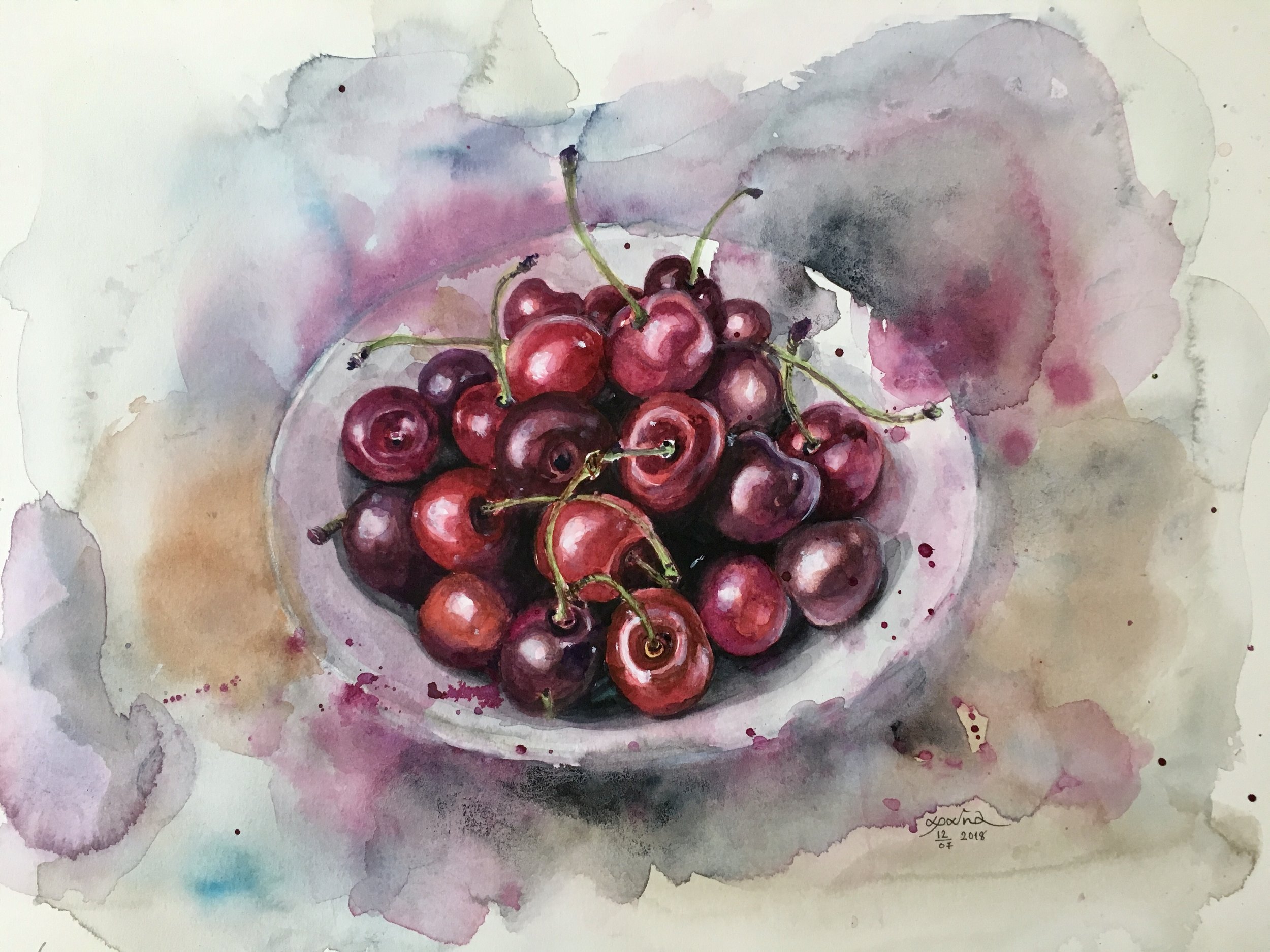 Still-life with cherries-I