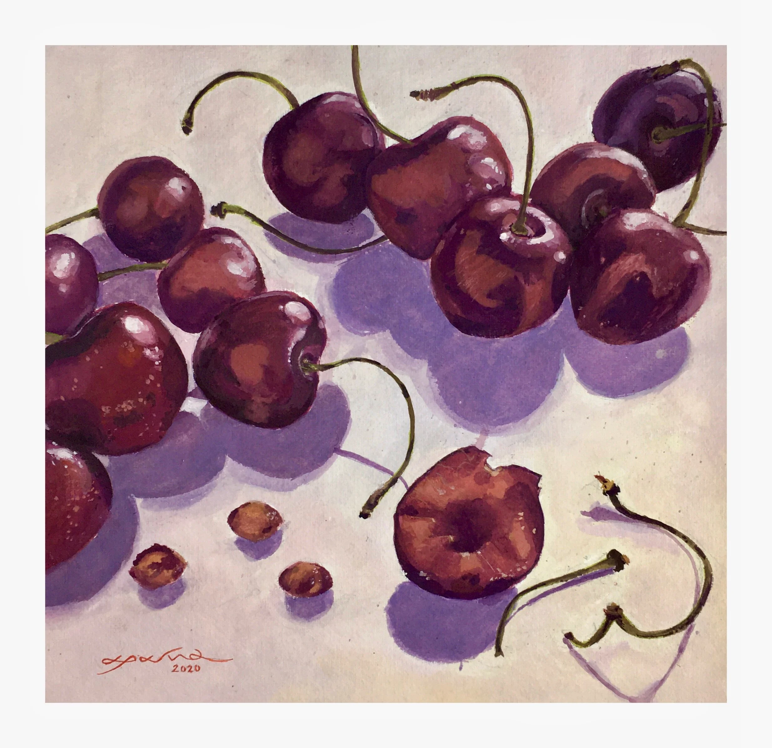 Still-life with cherries-II 