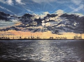 View from the dockland -Acrylic on canvas, 60cm x80 cm
