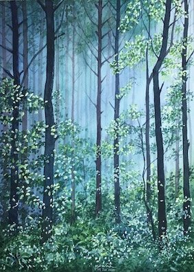 Mysteries, Watercolour on paper, 26 cm x 36 cm