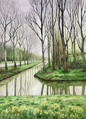 Spring has arrived, Watercolour on paper, 76 cm x 56 cm