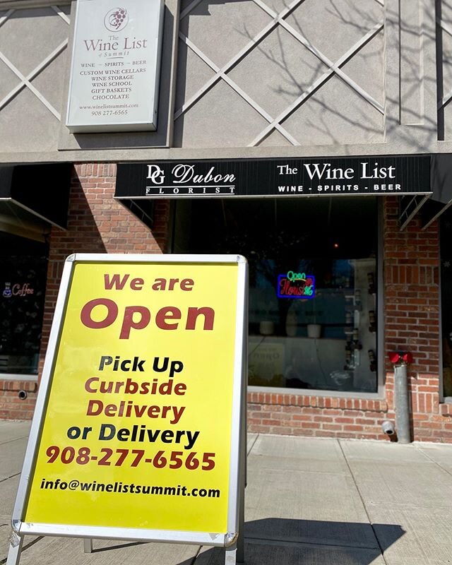 We truly hope that you and your family are well during this difficult times. We continue to open and serve our community! Stop by or call us for delivery! @summitdowntown @winelistmarket #wine_geek #delivery #winelistsummit