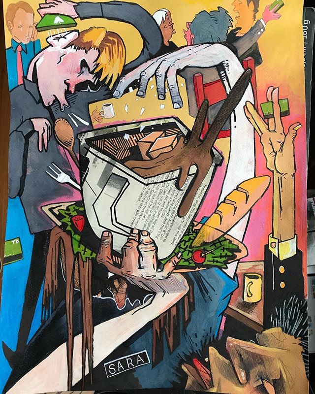 Going on a band field trip tonight to see @dillydallyto with my @tetchyband mates. This is the fortunate consequence of maggie and I buying tickets to the same show as a Valentine&rsquo;s Day gift. 
Also, I just finished this piece for my new website