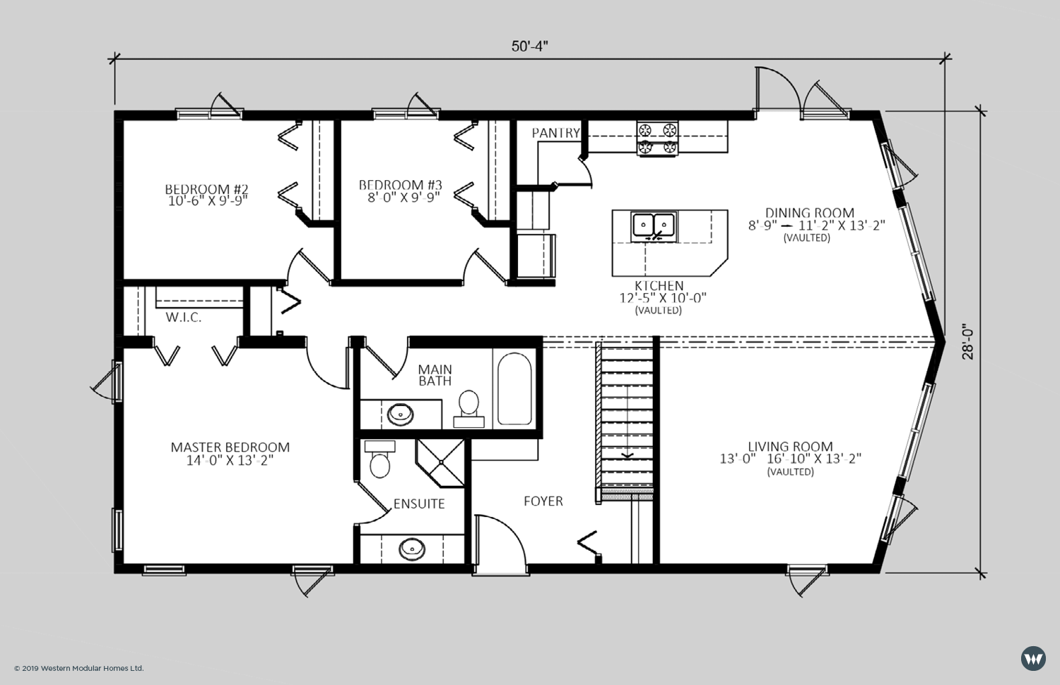 The Cliffside 1,353 sq ft Brochure Floorplan