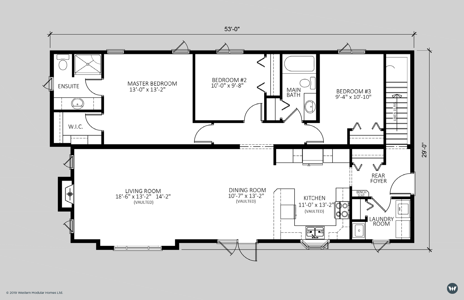 The Lexington 1,454 sq ft Standard Floorplan