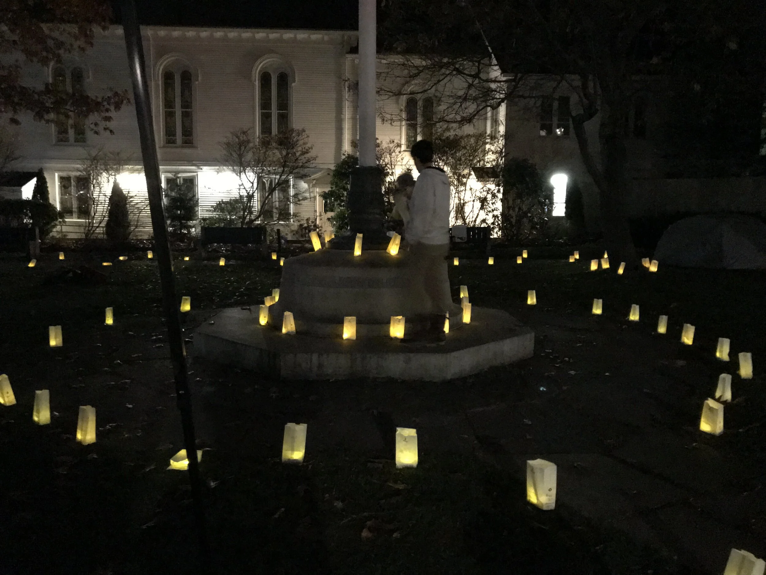 In 2018, 318 luminaries lit the Camden Village Green representing each of the active clients on the Knox County Homeless Coalition case load that night.