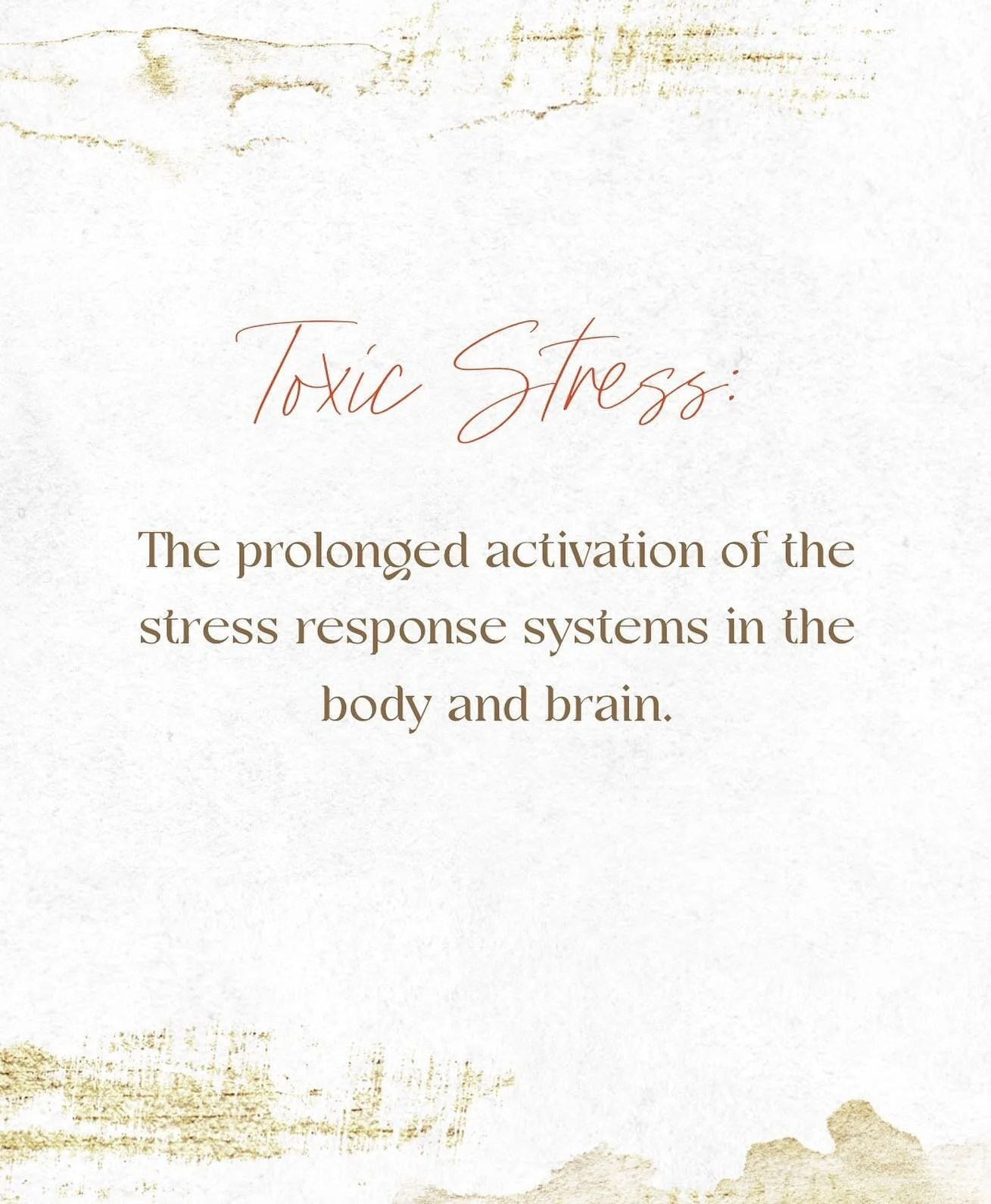 Toxic stress is something many of us can relate to, maybe even just for a season. 

There is SO much hope for healing the impacts of toxic stress in your life. I hope we each take time to recognize the symptoms of it and seek help. 

@laurenamcafee a