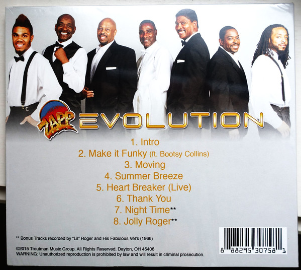 Zapp – Evolution Label: Troutman Music Group – 7581 Format: CD, Mini-Album Country: US Released: 01 Aug 2015 Genre: Funk / Soul Style: Funk