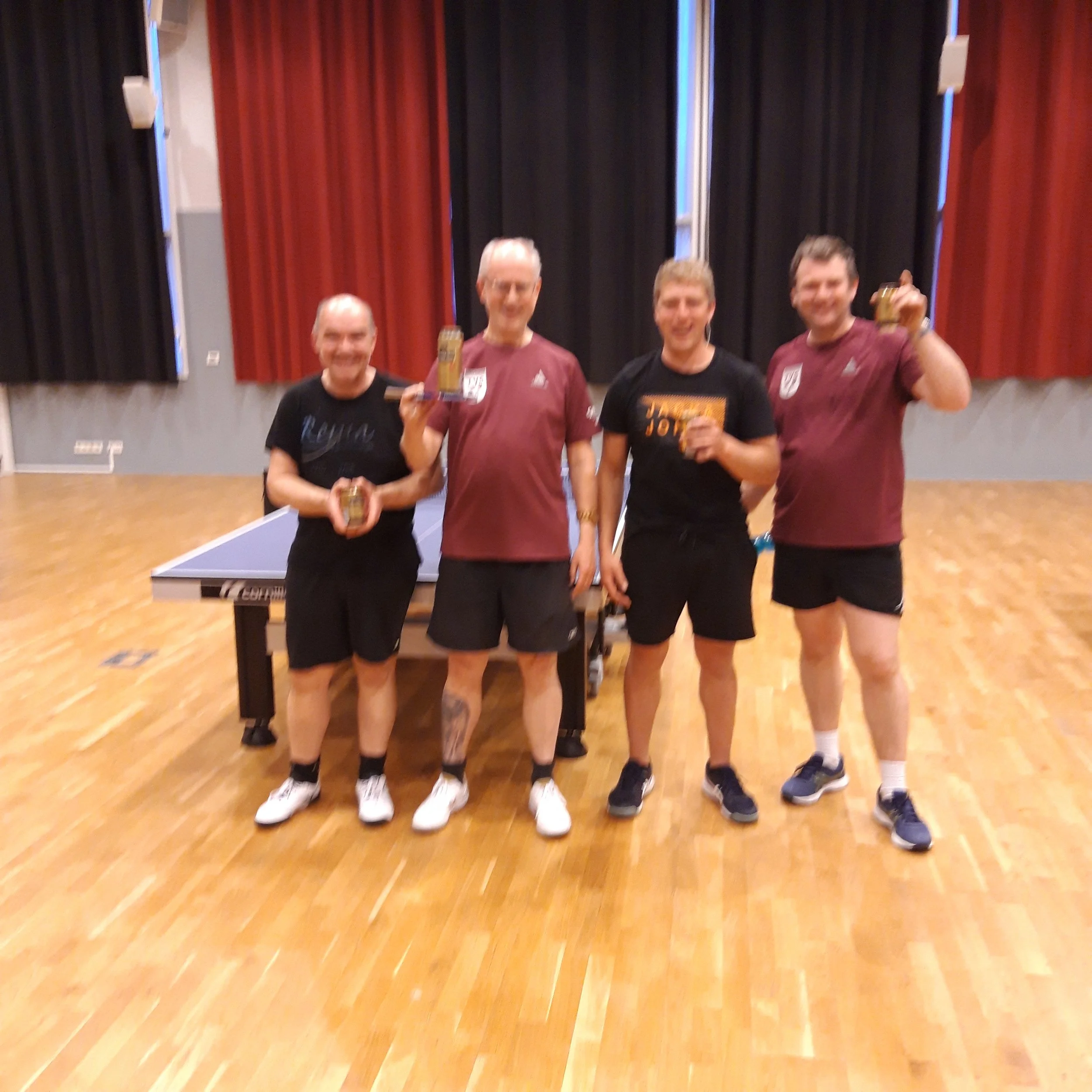 de "sprinters" : Nico, Rein, Ronald en Geurt