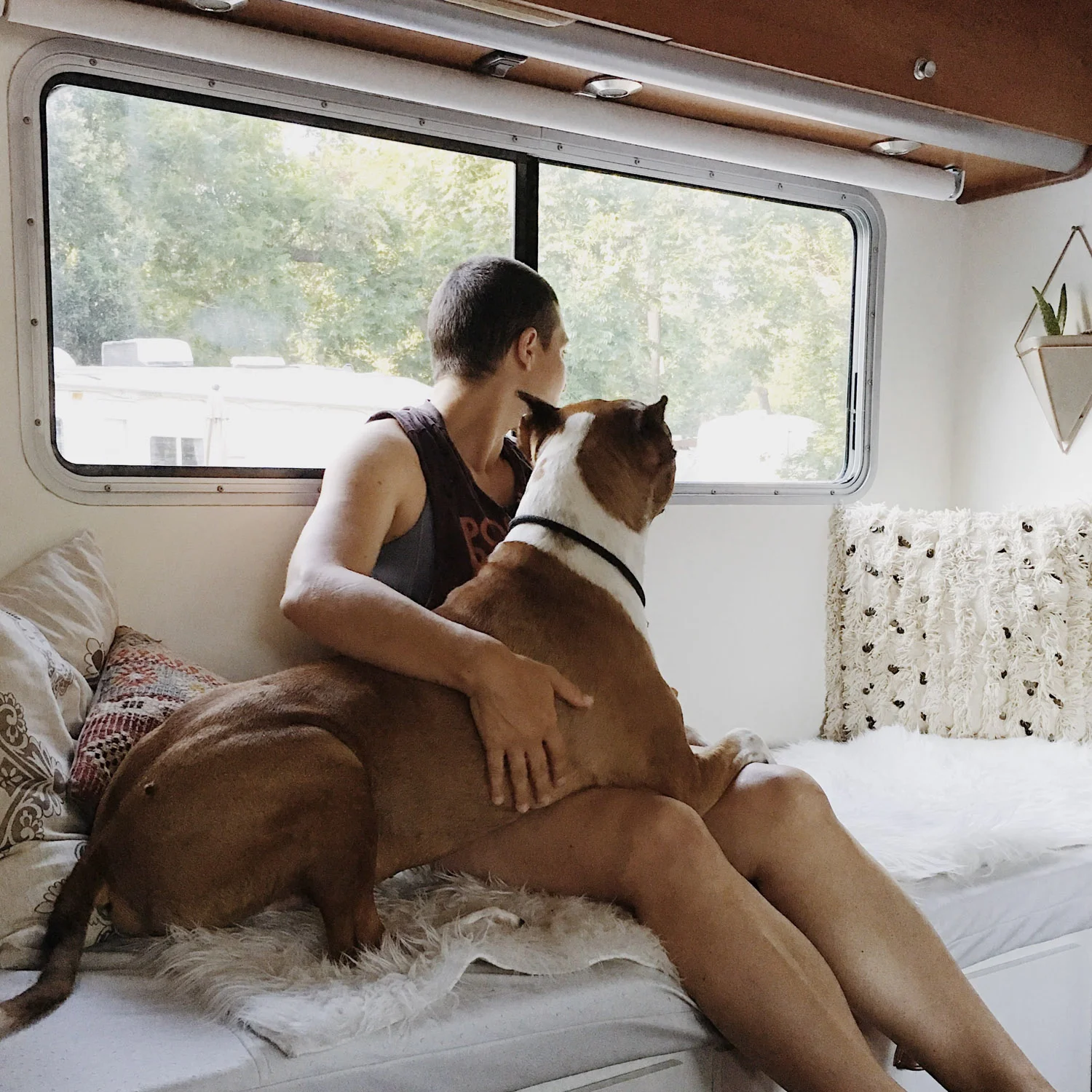 Marisa Roaman with their dog