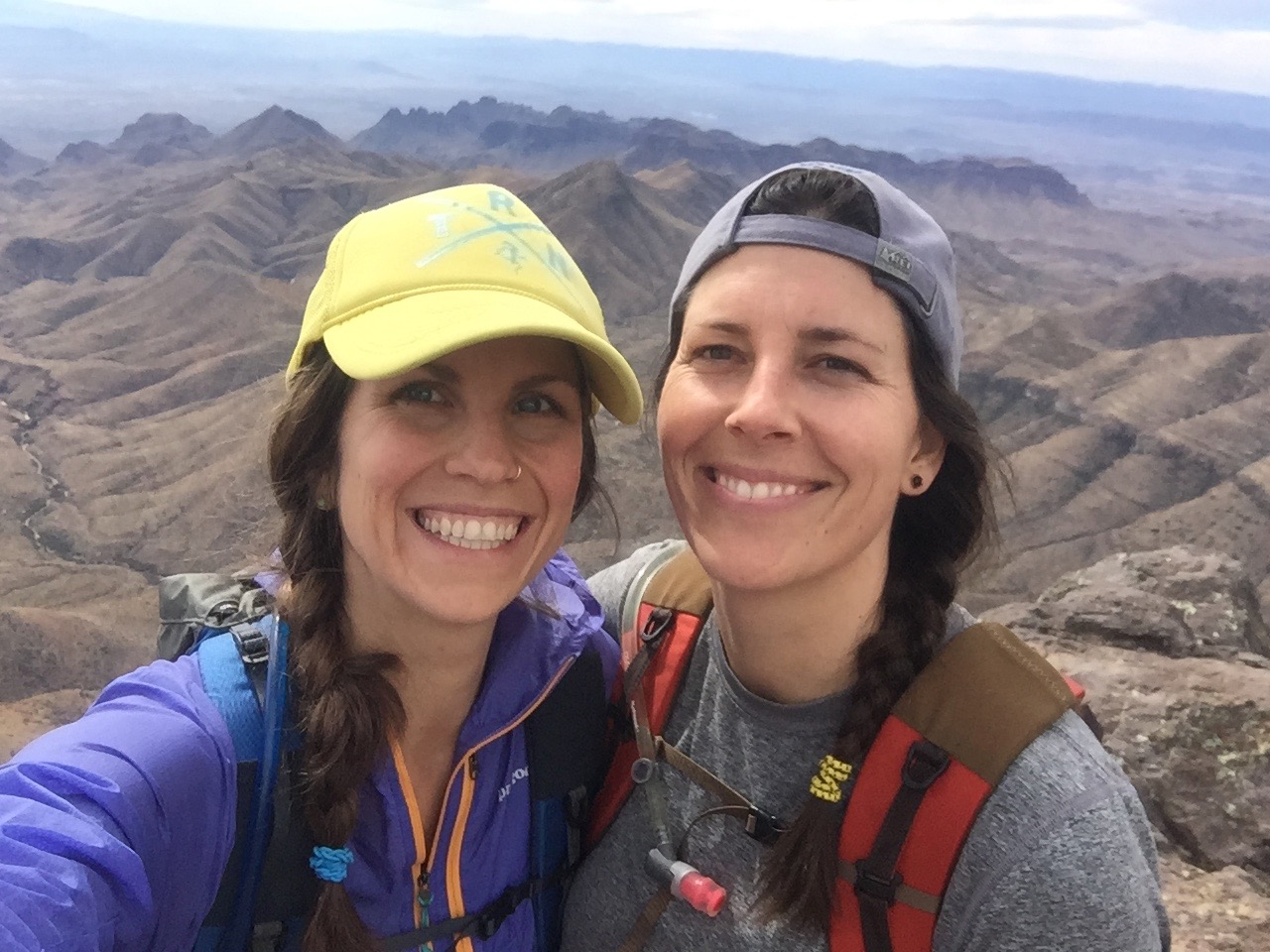 Liz and Rachel out on the trails