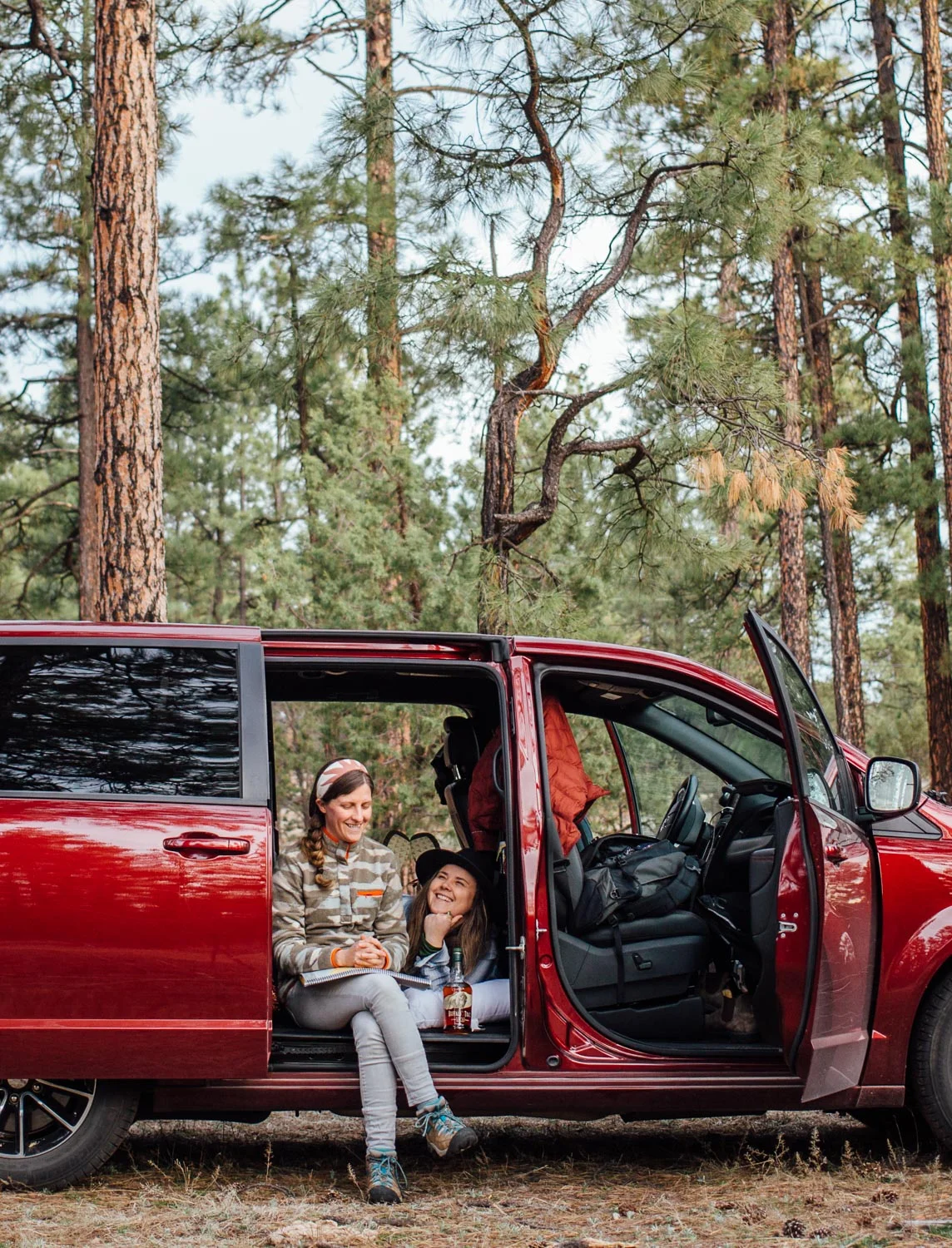 Meredith Baird on a camping trip following her longer, solo road trip