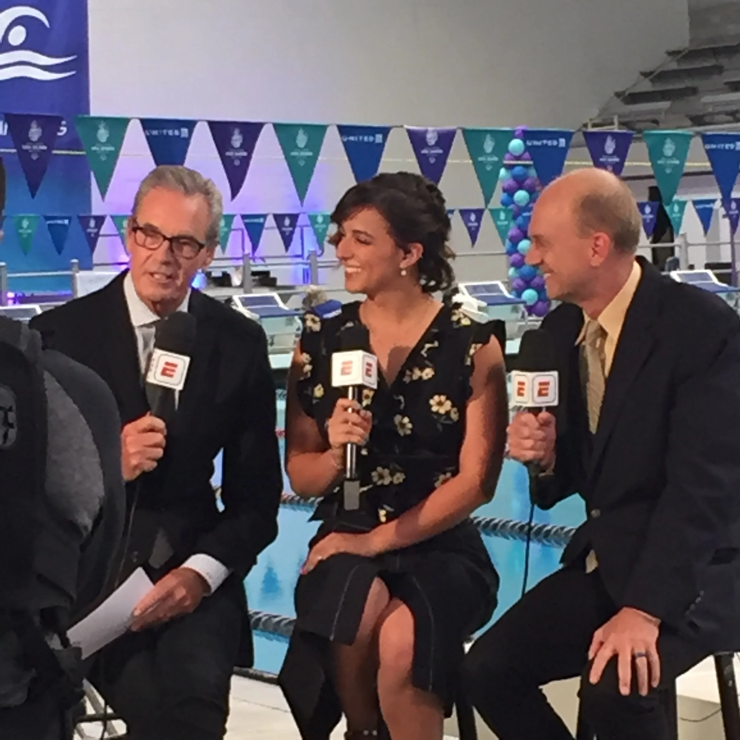 During ESPN broadcast of 2018 Special Olympics. Hair and makeup for Victoria Arlen and Rowdy Gaines.