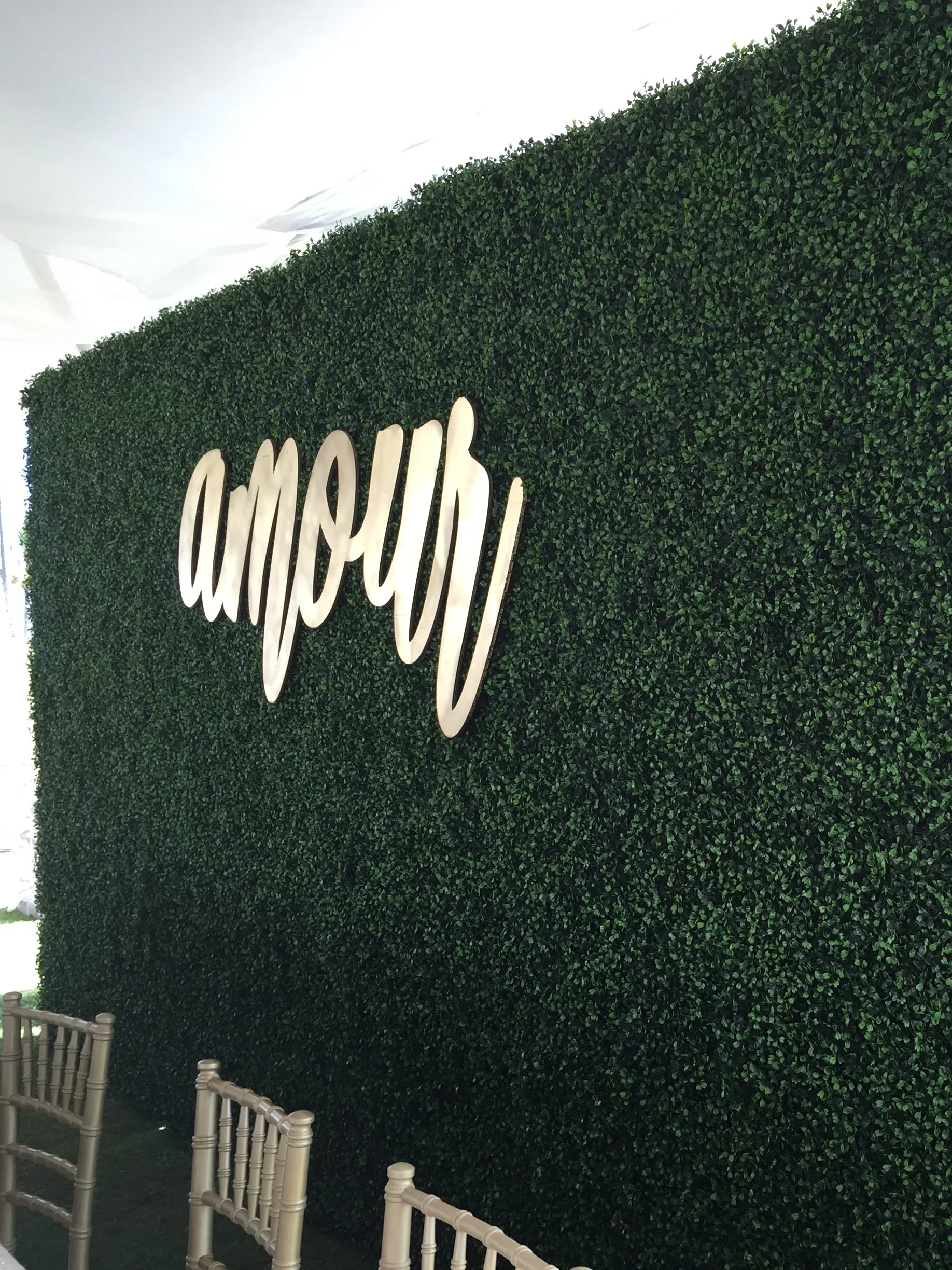 Shown with custom designed signage