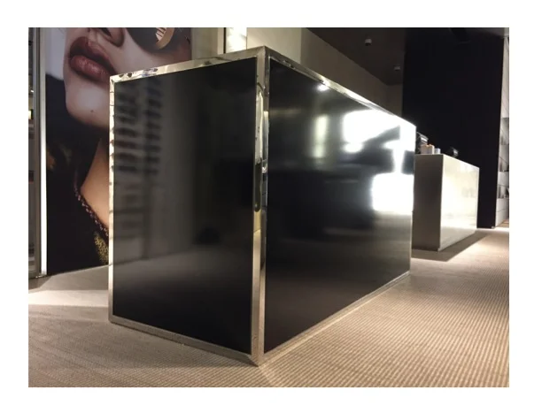 Used as DJ Booth. Shown with custom black wrap.