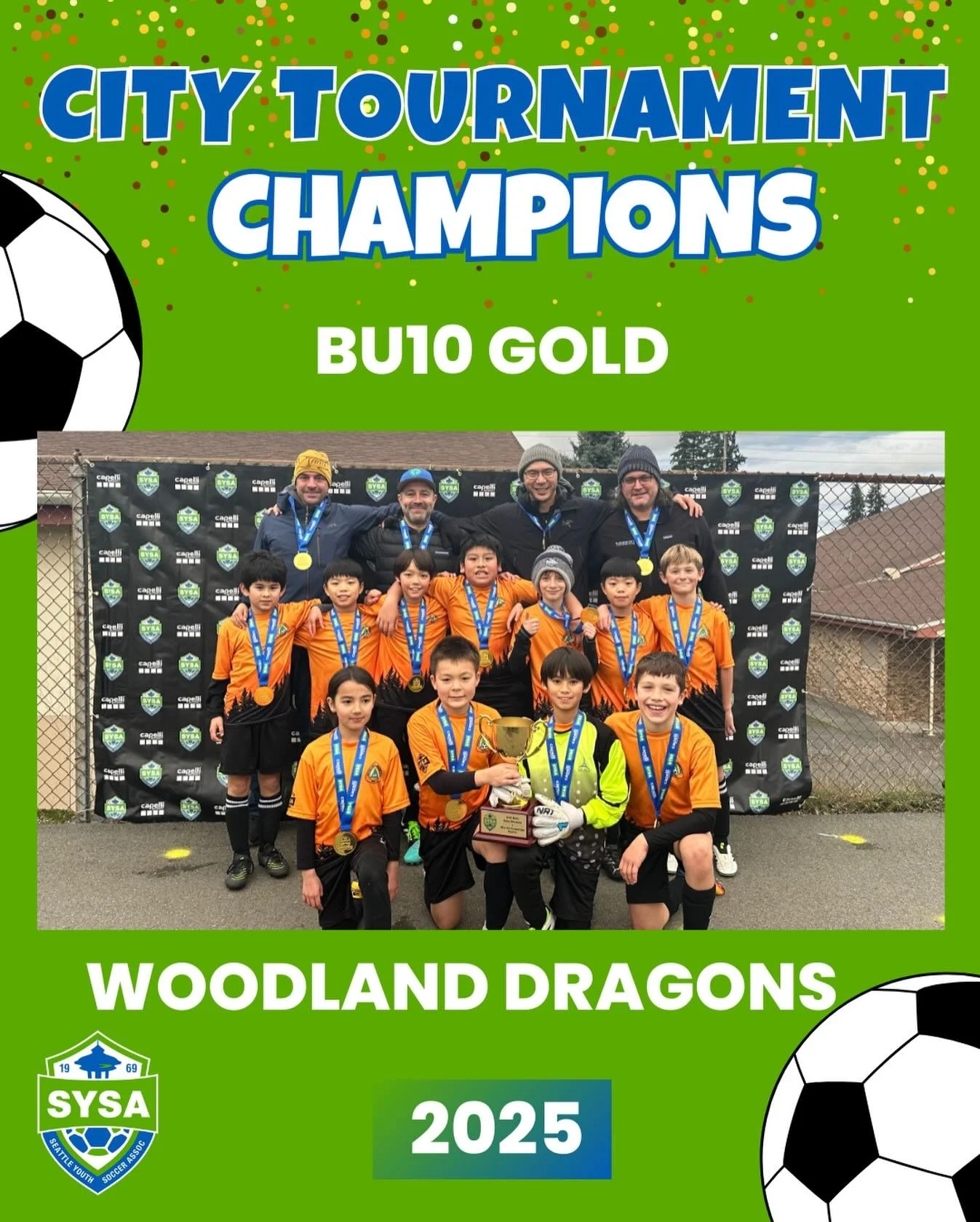 2025 Boys U10 Gold City Tournament Champions! 

🥇Woodland Dragons 

@woodlandsoccerclub_seattle