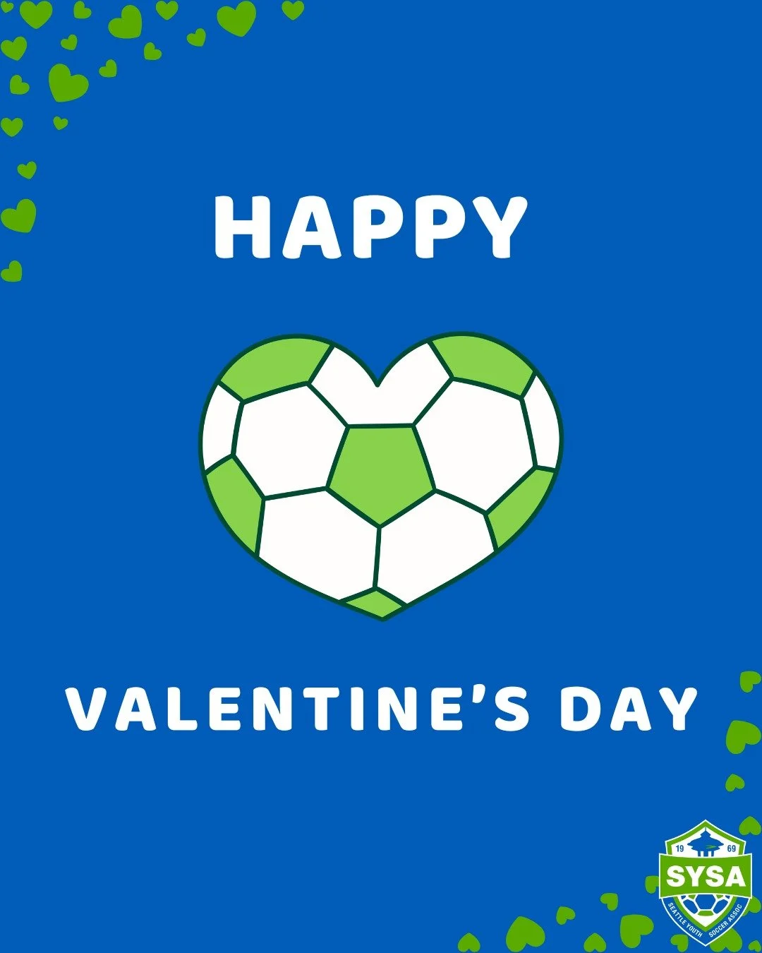 Happy Valentine&rsquo;s Day from all of us at SYSA! ⚽

Today we&rsquo;re celebrating the love of the game, the friendships made on the field, and the amazing players, coaches, referees, volunteers, and families who make our soccer community so specia