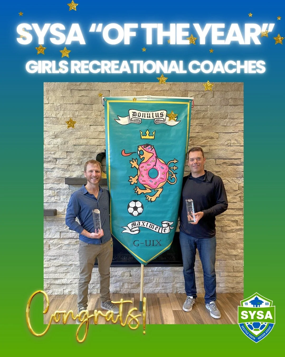 SYSA "Of The Year": Girls Recreational Coaches

Head Coach: Cory Shelest
Assistant Coach: Daniel Buonadonna

This nomination originated from a board member who was refereeing one of their games in the Fall. He was so impressed by the team d