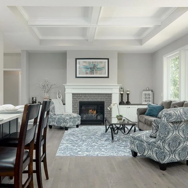 We have officially arrived at fireplace season in Minnesota!  #shivering
&bull;
&bull;
&bull;
&bull;
&bull;
&bull;
 #newconstruction #BellePlaine #lakelife #realestatephotography #homeoftheday #interior_design #designinterior #interiordecor #houseins